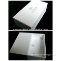 hinged magnetic white box with silver logo